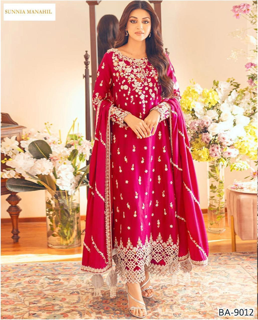 New Desinge DHANAK EMB 3pc haniyh amir