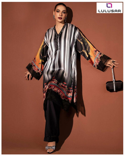 LULUSAR Digital Printed 2pc Fabric Silk