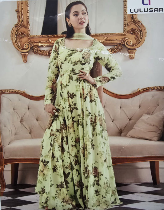 LULUSAR Digital Printed 2pc Fabric Silk