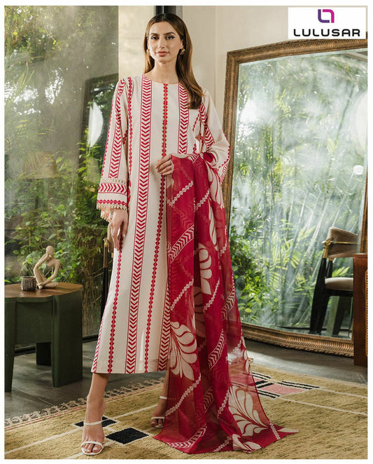 LULUSAR Digital Printed 2pc Fabric Silk