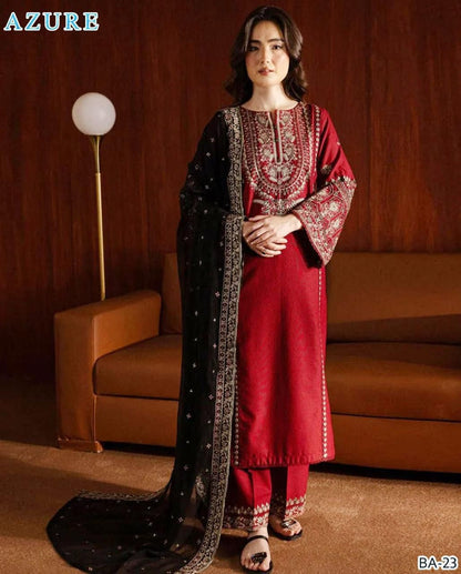 New Desinge DHANAK EMB 3pc haniyh amir